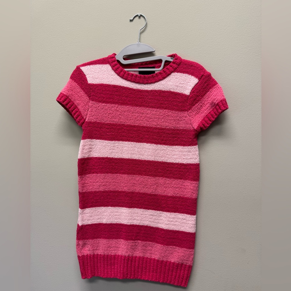 Girls Forever and ever Pink and Red Knit Sweater, EUC, SZ Girls L